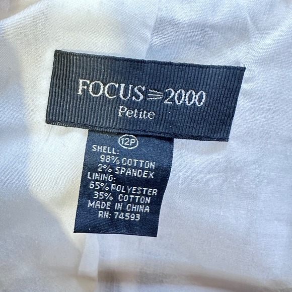 Vintage FOCUS 2000  Womens Blazer Brown White Zebra‎ Print Size Petite 12P - Picture 2 of 8